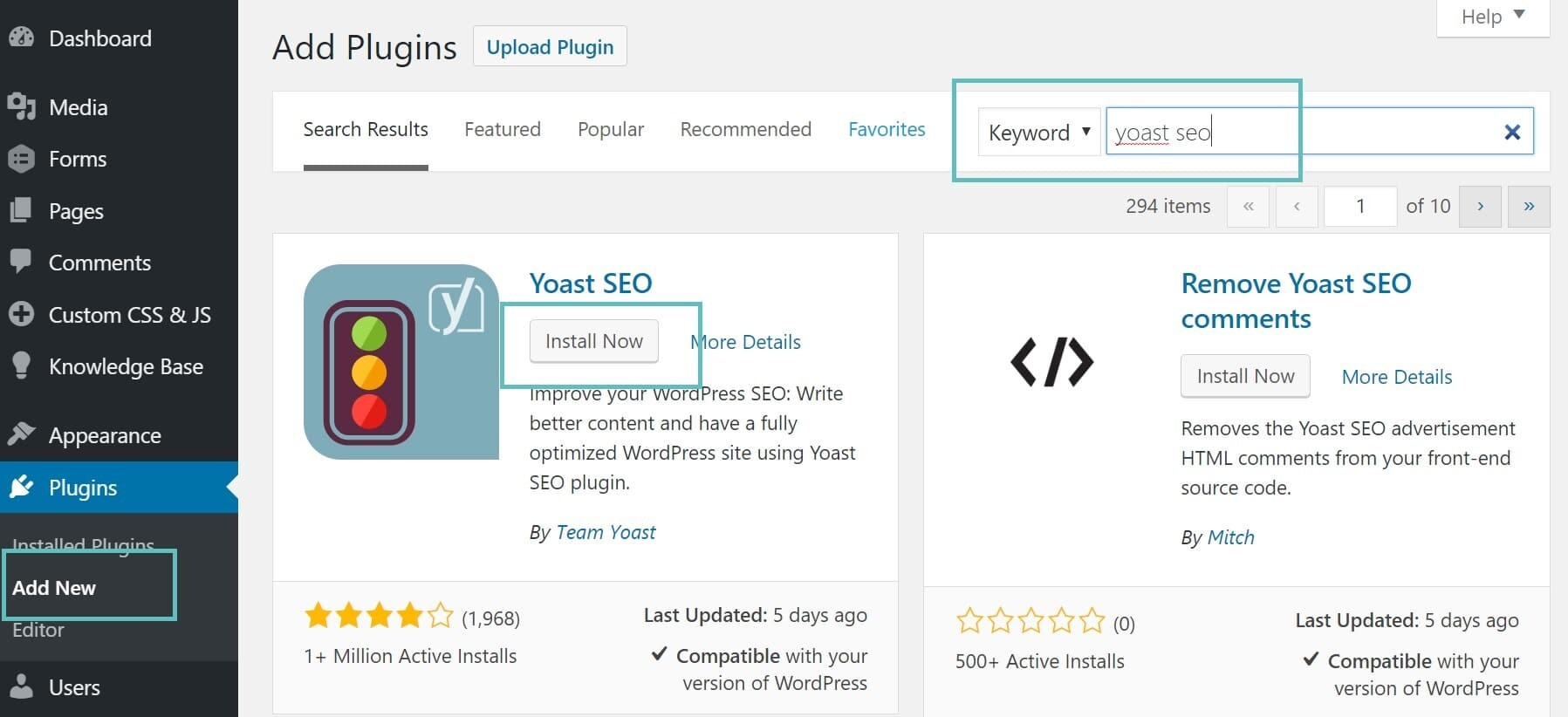 3. Extend your website with various plugins