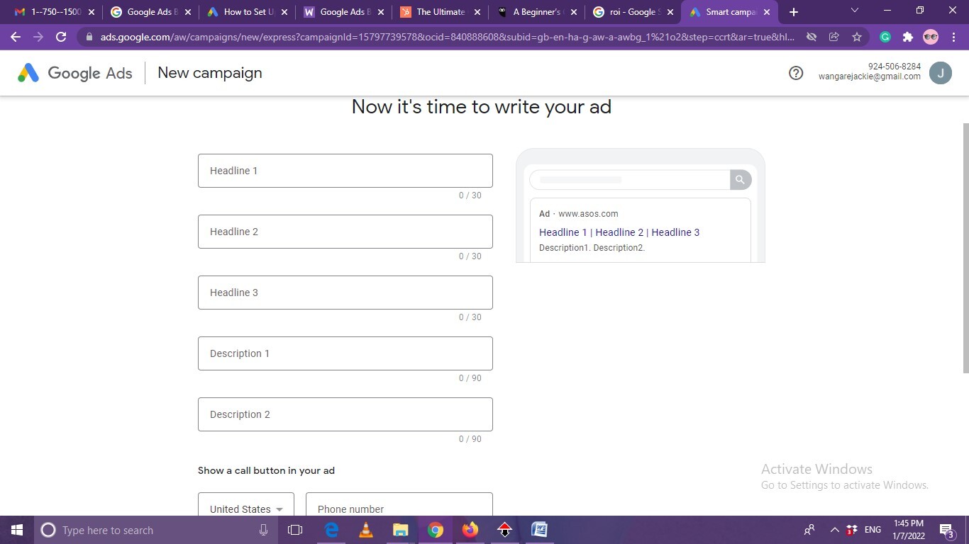 4. Craft the Google Ads