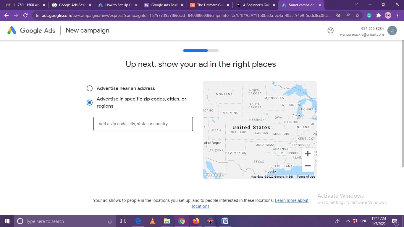 6. Choose The Location Where You Want to Place your Ad