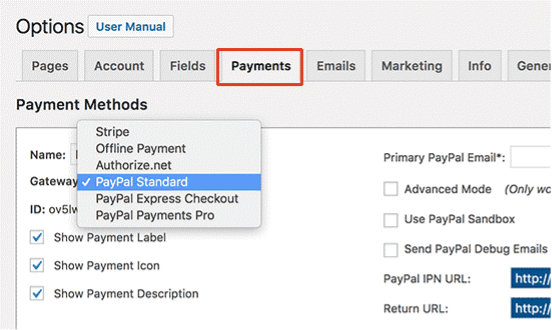 Adding payment method
