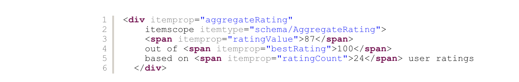 insert Google review schema: