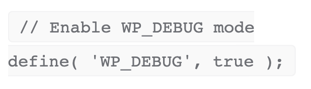 Manually enabling the debug mode