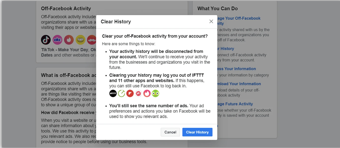 Manage Future Activity