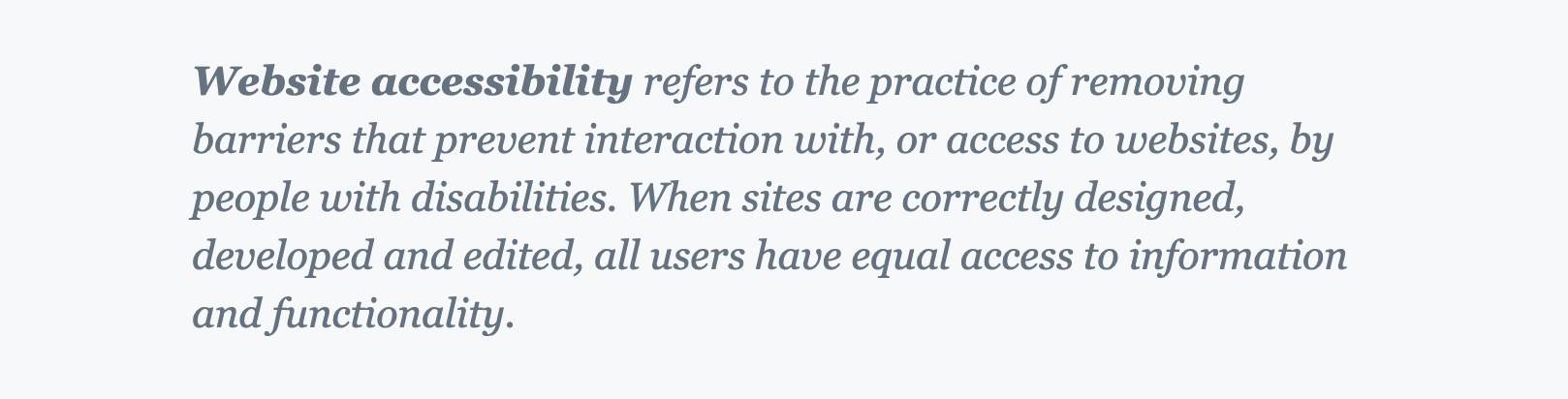 accessibility