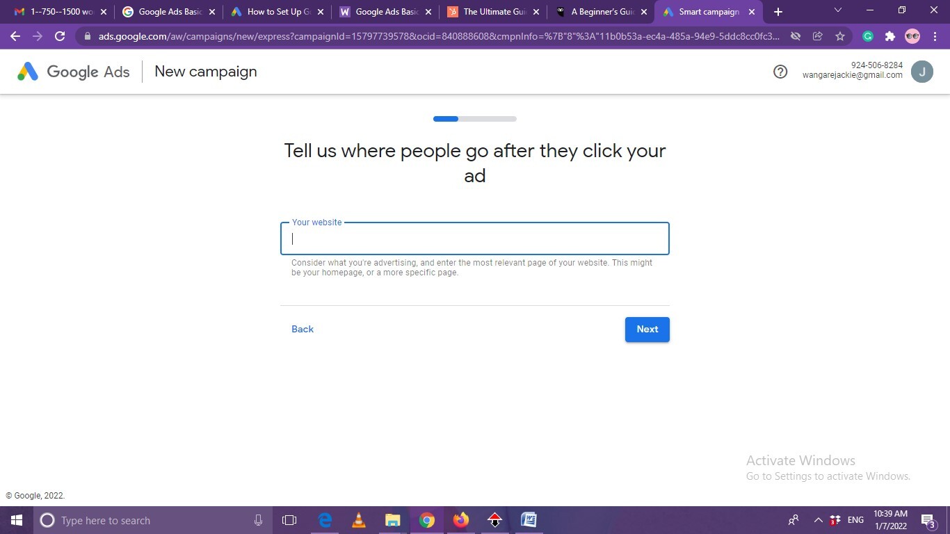 This can be your homepage or even a specific link to the direct page containing your services or products.