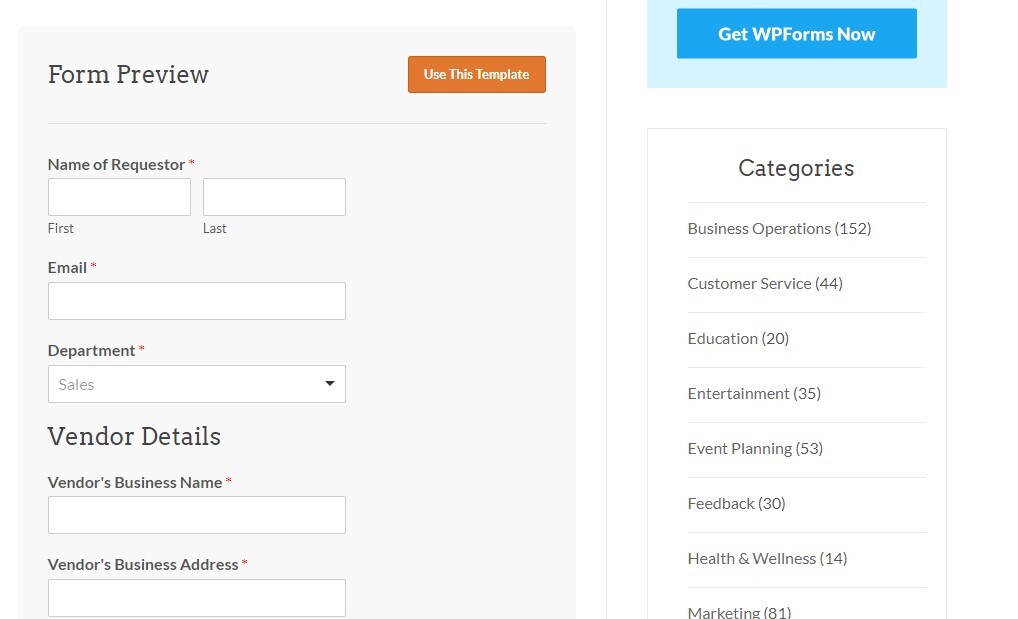 WordPress Forms are forms used to take