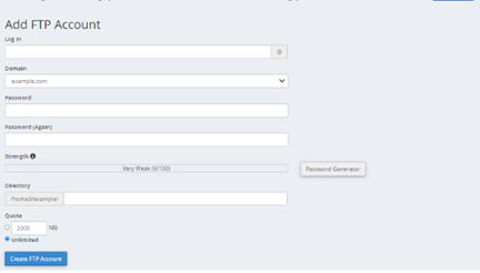 add ftp account