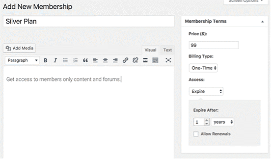 adding new membership