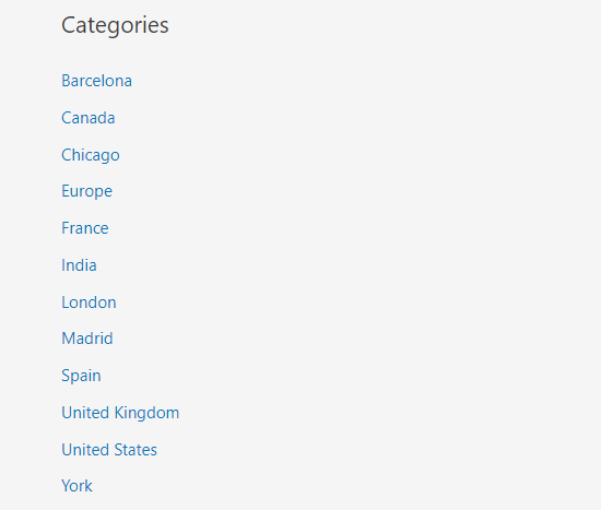 alphabetical order