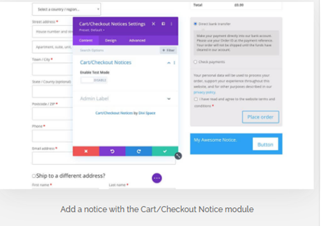 checkout notice