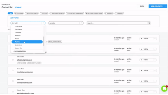 contact list
