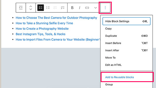 Reuse the Feature Posts Block