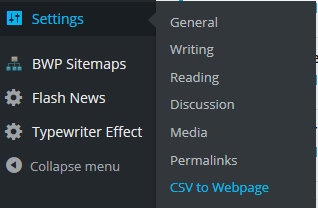 csv to webpage