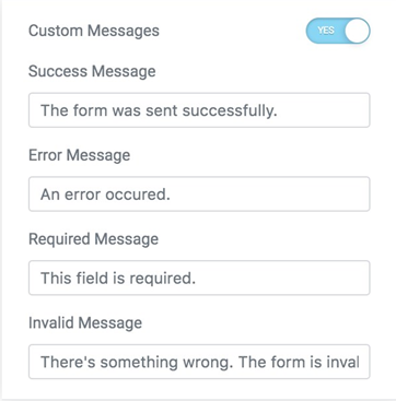 custom messages
