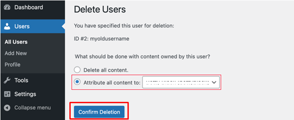 delete users