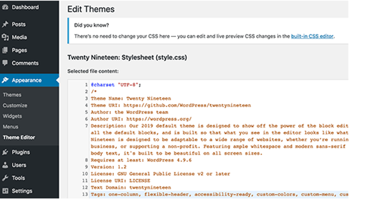 edit themes