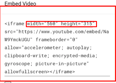 embed video
