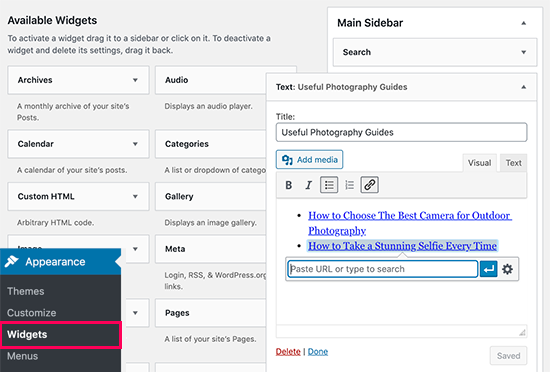 Featured posts in WP Sidebar