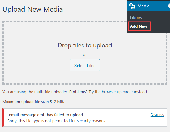 File type error