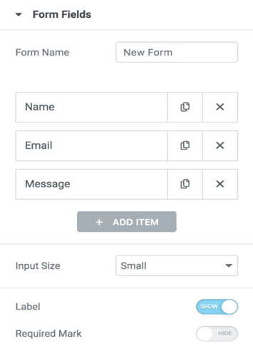 form fields