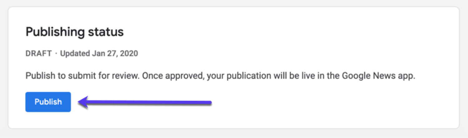 publishing status news