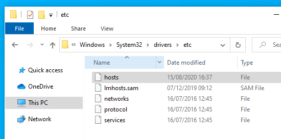 Check the computer’s hosts file