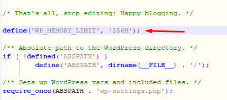 Increase your WP memory limit