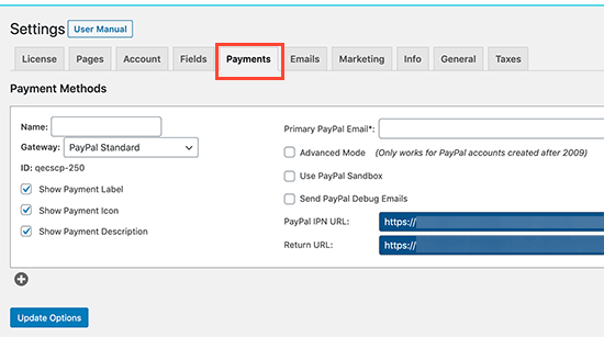 payment method
