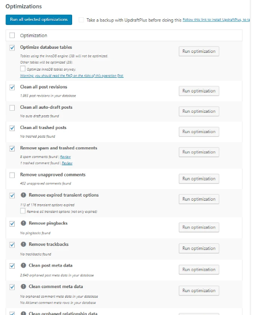 optimizations