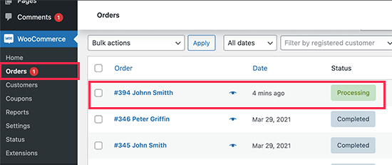 Orders