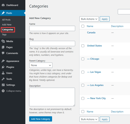 Categories