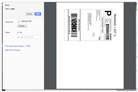 printed label