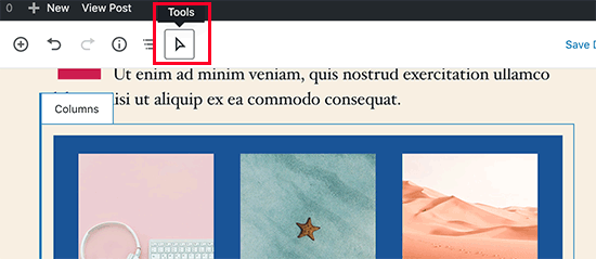 select block tool