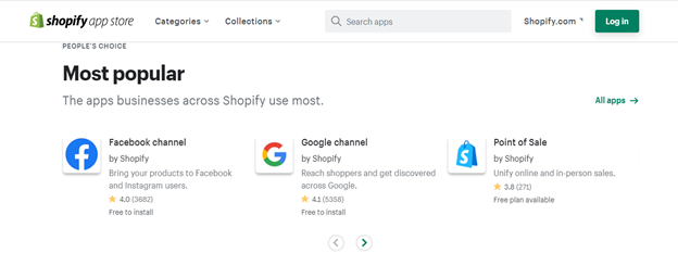 shopify app store