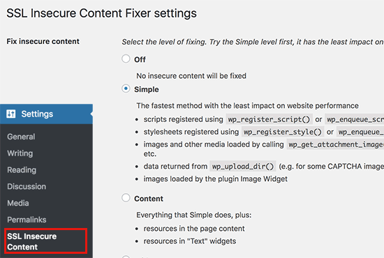 SSL Secure Content Fixer plugin