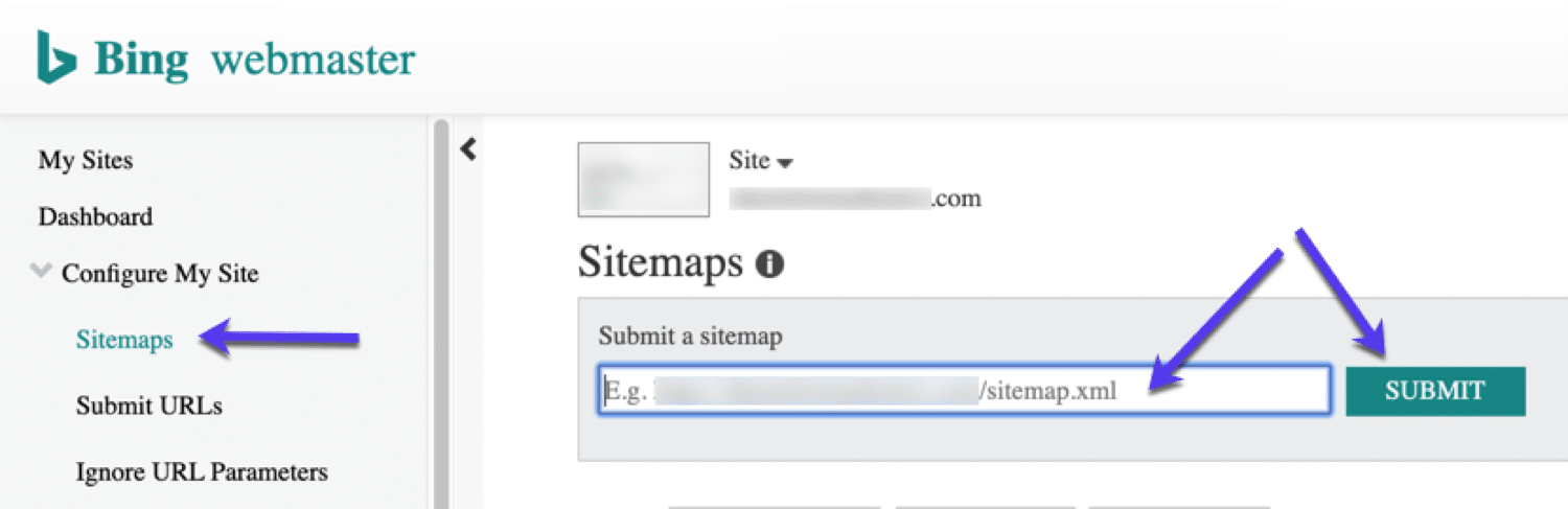 submit to bing