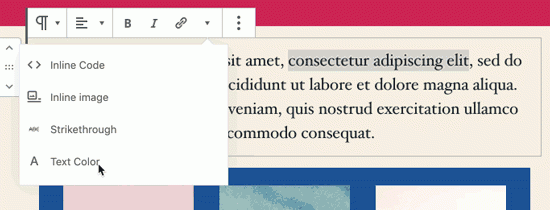 ext Color Inside Paragraph Block