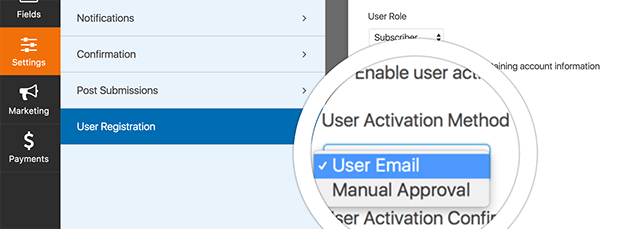 Email activation