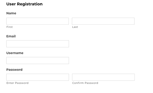 user registration