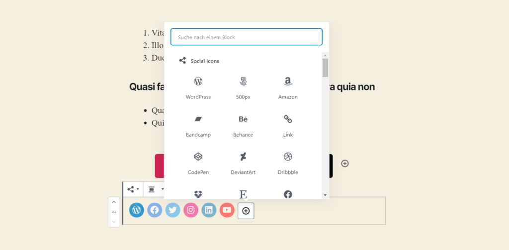 Social Icons Block