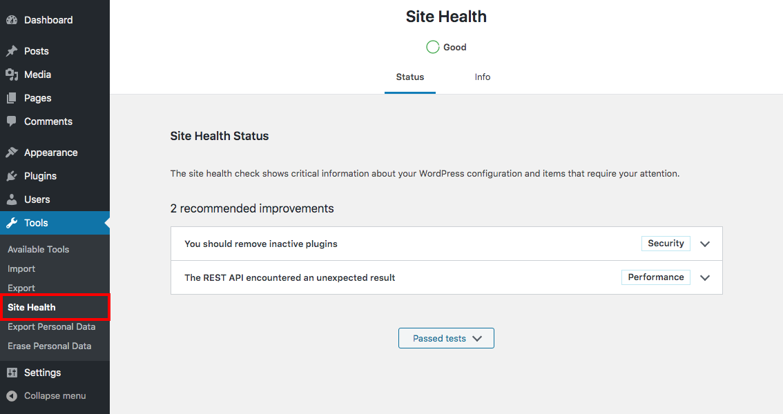 REST API Status