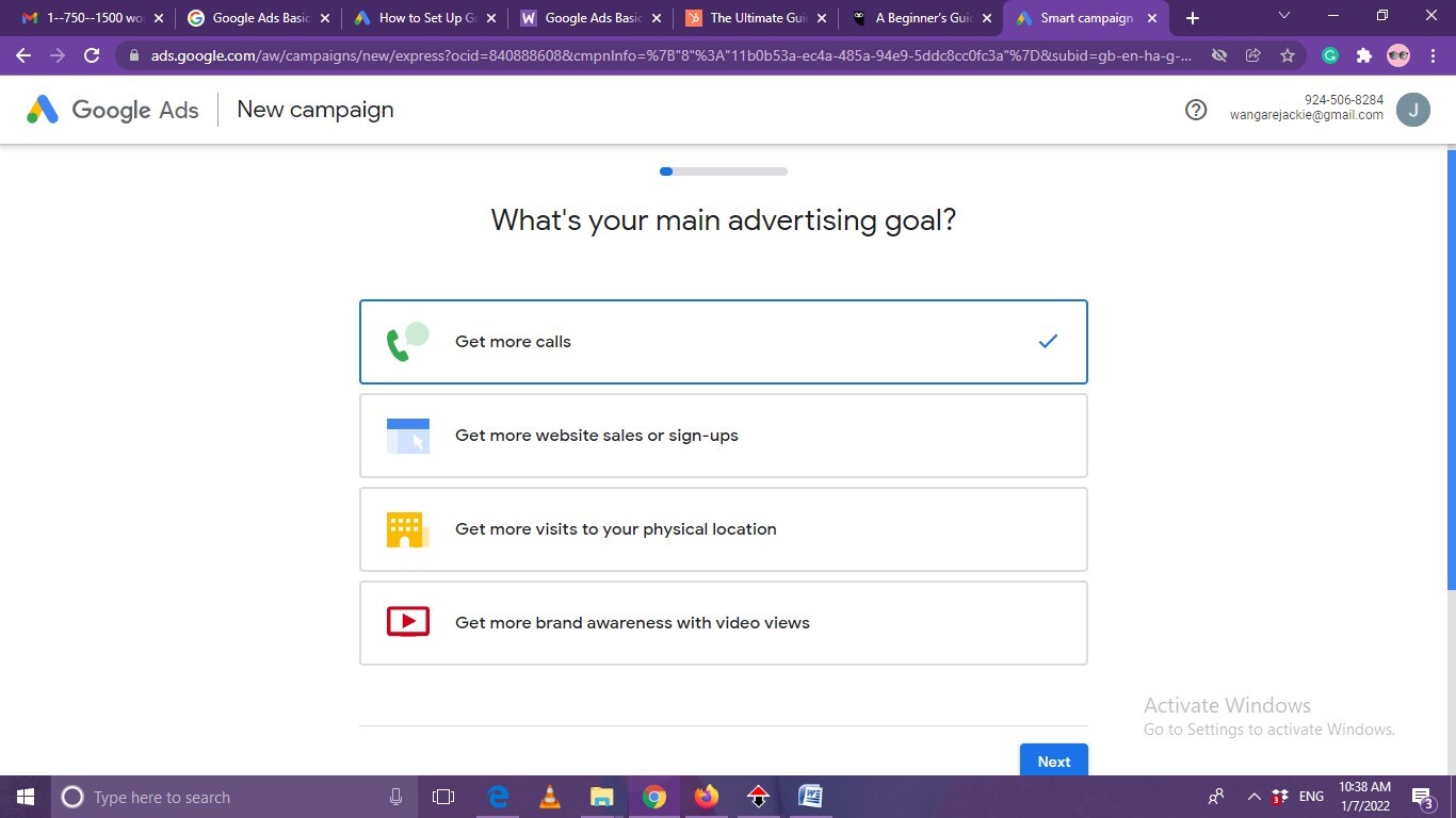 If you are a new user, you should click on the ‘New Google Ads Account’
